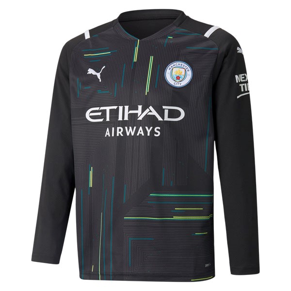 Tailandia Camiseta Manchester City Portero ML 2021/22 Negro